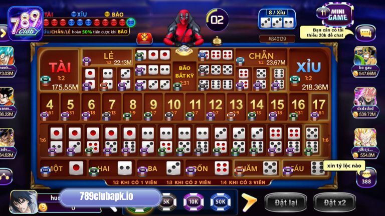 Game Sicbo tại 789Club có luật chơi đơn giản cùng bảng trả thưởng rõ ràng