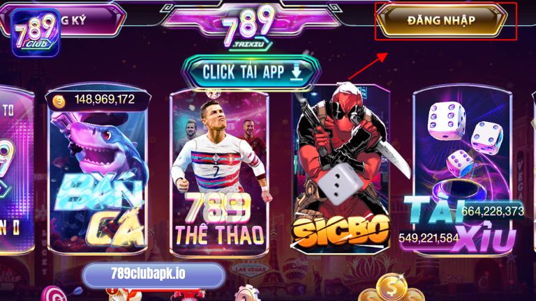 Hướng dẫn nạp Giftcode – Truy cập vào cổng game 789Club
