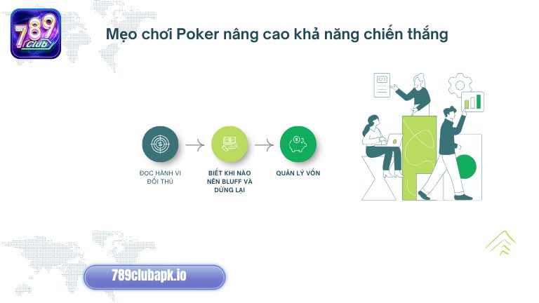Nắm chắc mẹo hay khi chơi Poker sẽ giúp hội viên nâng cao khả năng chiến thắng