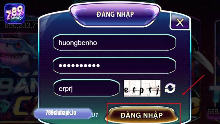 Nhấn vào mục “đăng nhập” để hoàn tất