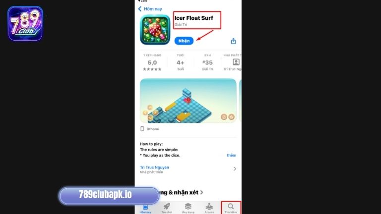 Tìm kiếm app 789Club để tải
