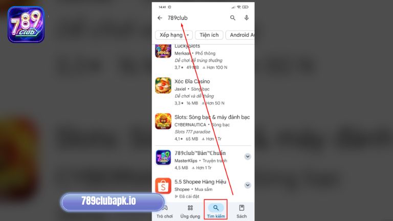 Tìm kiếm cổng game để tải