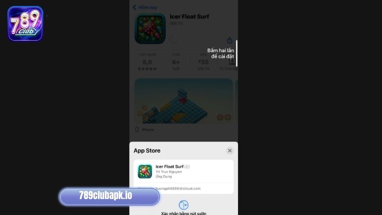Xác nhận tài khoản icloud để tải app 789Club