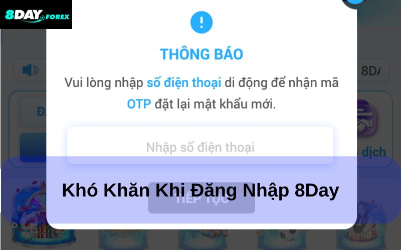 Cách xử lý lỗi thường gặp khi Đăng Nhập tài khoản 8day