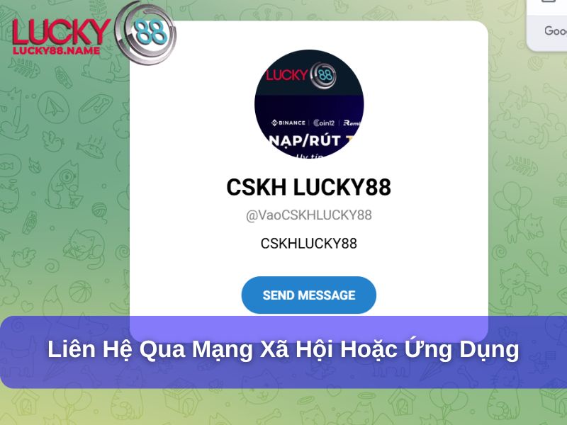 Liên hệ qua mạng xã hội hoặc các ứng dụng khác