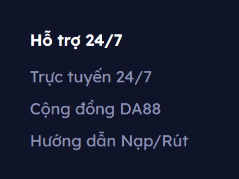 Luôn hỗ trợ kịp thời 24/7